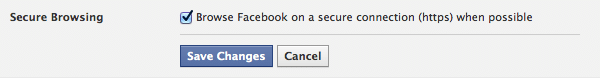 Screen Shot to enable Facebook SSL - Nerds On Site